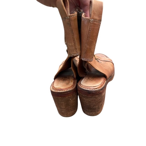 Free People Brown Lace-Up Boots with Rustic Charm - Picture 3 of 5